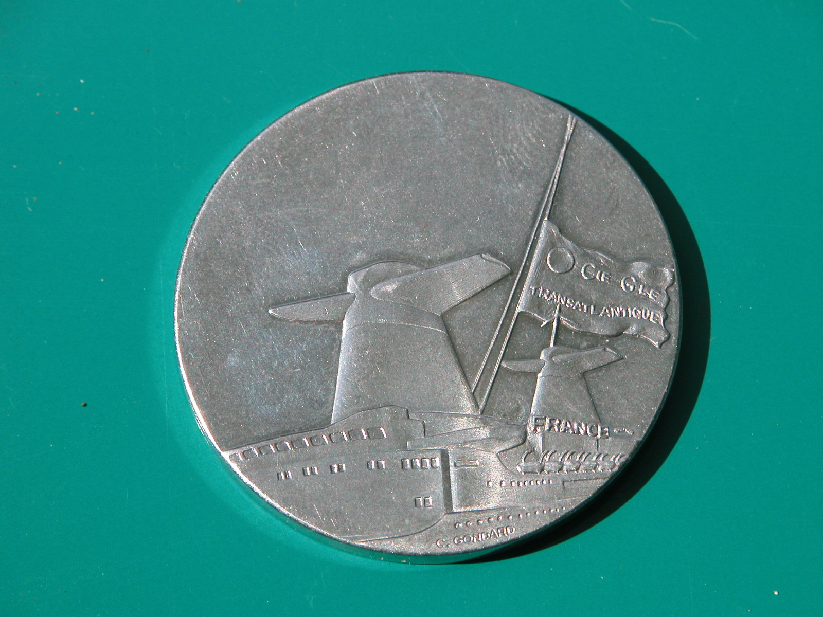 Médaille Inauguration Du Paquebot L'Atlantique 1931 - Bronze Par Bazor - Diamètre 68 Mm